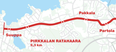 Pirkkala–Linnainmaa -raitiotien pysäkkinimikysely on avoinna 24.5.–3.6.