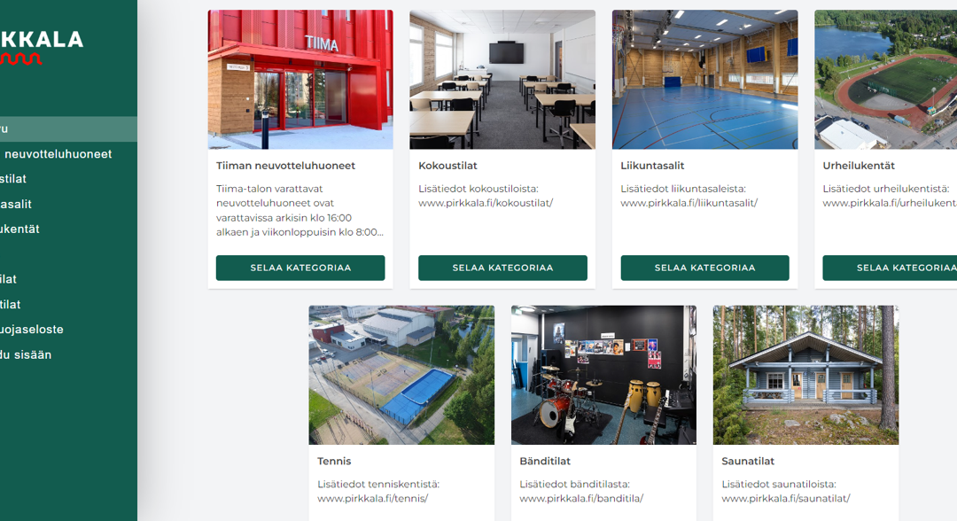 Kunnan tilojen varaaminen uudistuu Pirkkalassa