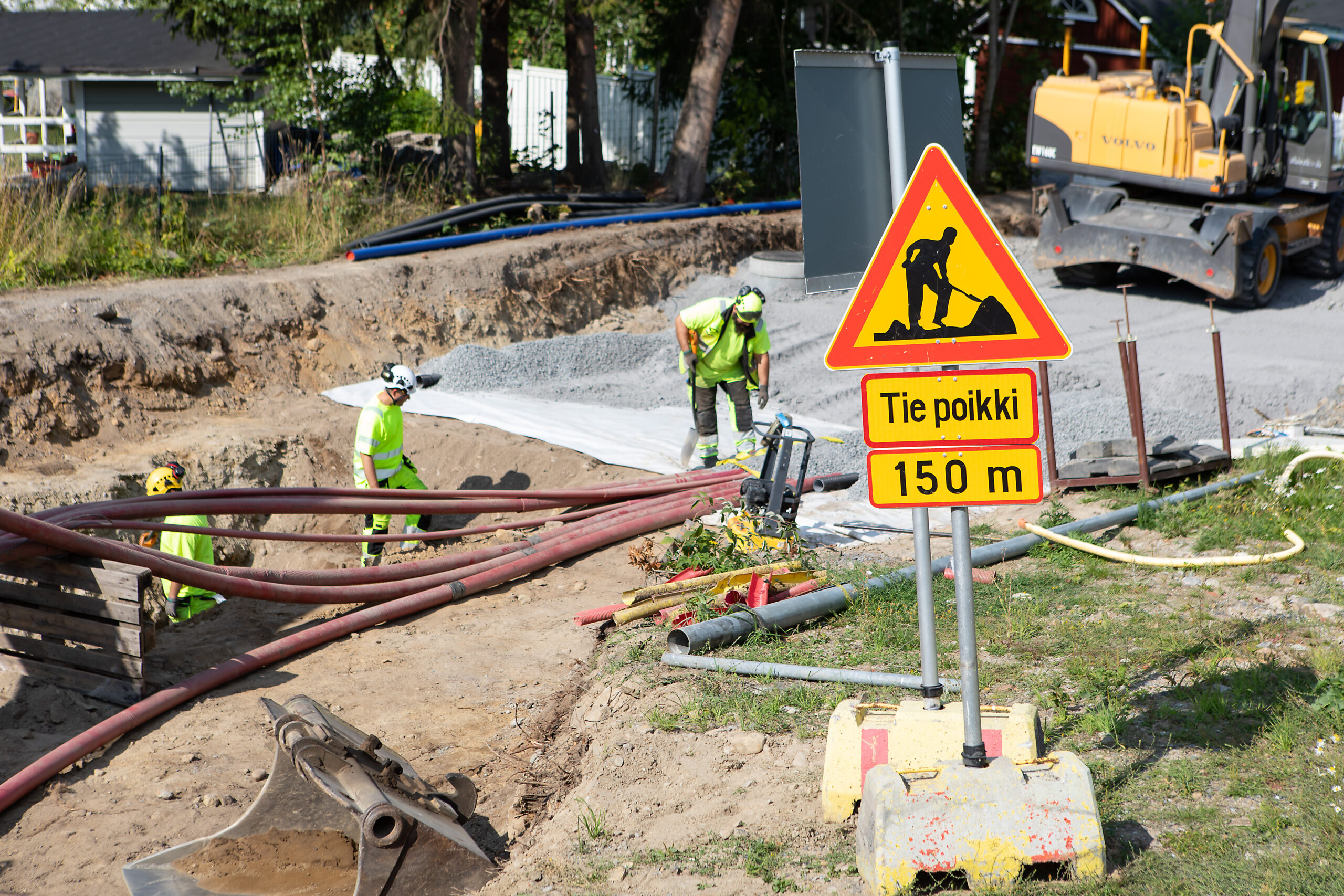 Vapaa-aikakeskuksen työmaa.